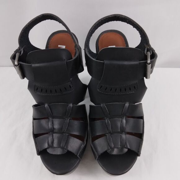 MIA LUKA Platform Sandals Black Grunge Steampunk Womens Size 7 M - Picture 4 of 10